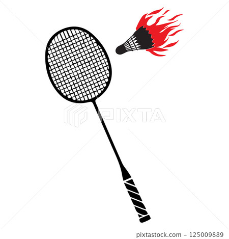 Badminton racket image icon Badminton racket image icon 125009889