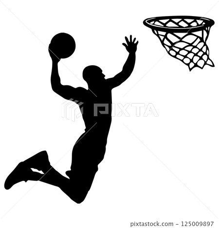 icon of a person playing basketball icon of a person playing basketball 125009897
