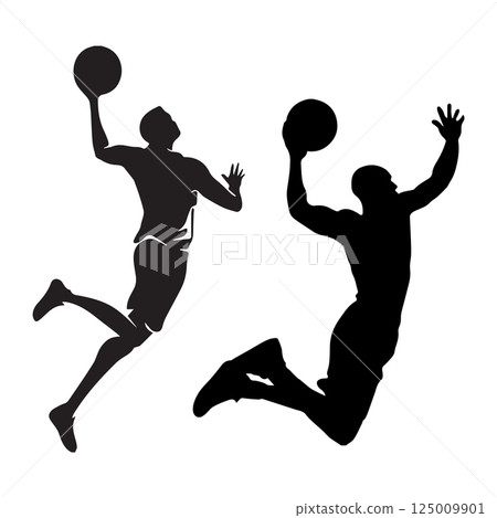 icon of a person playing basketball icon of a person playing basketball 125009901