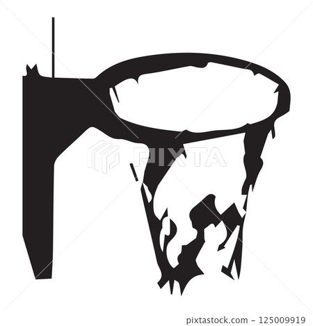 basketball hoop net vector illustration icon 125009919