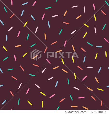 Simple Sprinkle Pattern. Multicolored confetti background. Funny childish vector decoration. Vector Illustration in scandinavian style 125010013