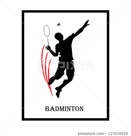 badminton player icon image symbol illustration 125010058