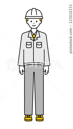 Full body pose_simple worker male 01 Full body pose_simple worker male 01 125010151