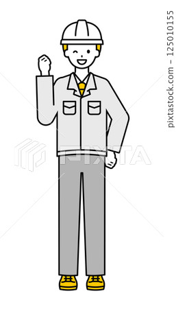 Full body pose_simple worker male 05 125010155