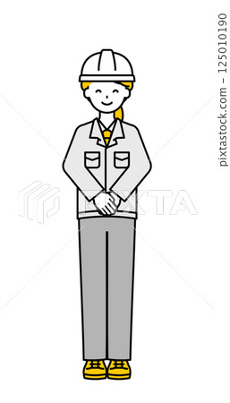 Full body pose_simple worker woman 19 125010190