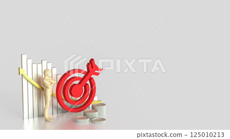 The Red target for Business concept 3d Rendering. The Red target for Business concept 3d Rendering. 125010213