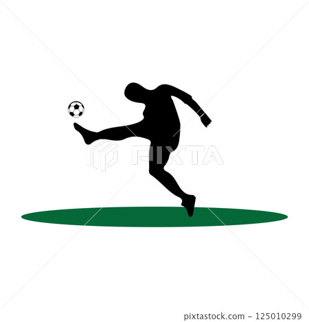 person kicking ball icon vector illustration symbol design 125010299