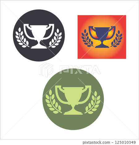 trophy icon vectors illustration symbol design template 125010349