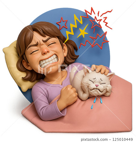 女人睡覺時磨牙 125010449