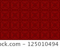 紅色錦緞圖案背景花卉 125010494