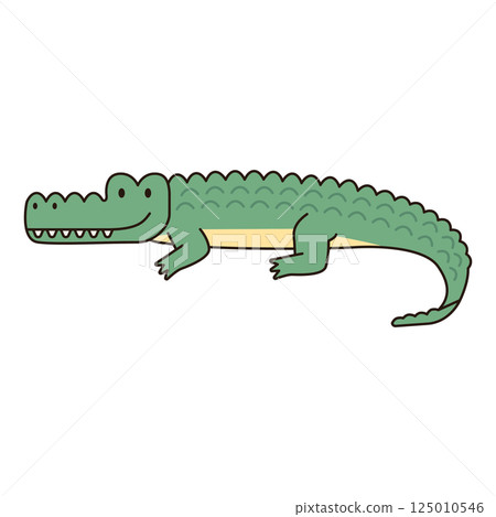 CROCODILE wild animal cute icon kawaii style illustration safari clean flat vector simple outline doodle drawing isolated element sticker kiddy decorative CROCODILE wild animal cute icon kawaii style illustration safari clean flat vector simple outline doodle drawing isolated element sticker kiddy decorative 125010546