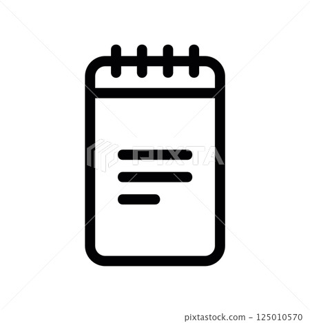 Spiral bound notebook with horizontal lines for writing notes 125010570