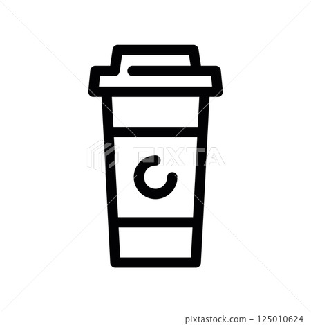 Disposable takeaway cup with lid for hot beverages Disposable takeaway cup with lid for hot beverages 125010624