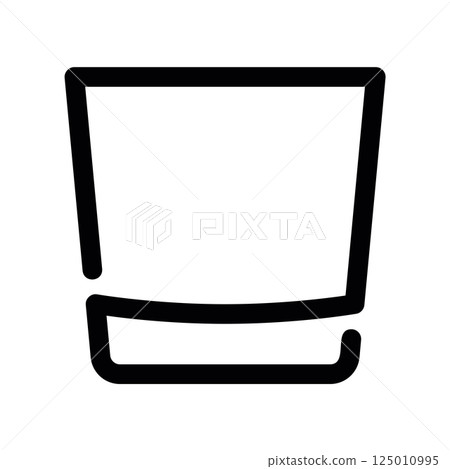 Rocks Glass Outline Icon Whiskey Tumbler Line Art Drinkware Symbol Rocks Glass Outline Icon Whiskey Tumbler Line Art Drinkware Symbol 125010995