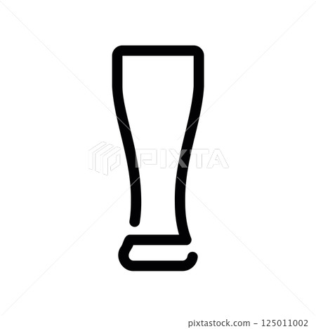 Tall Pilsner Beer Glass Outline Icon Drinkware Line Art Symbol Tall Pilsner Beer Glass Outline Icon Drinkware Line Art Symbol 125011002