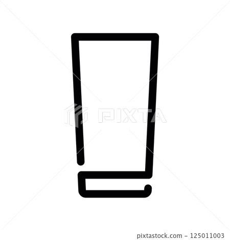Glass Outline Icon Tall Tumbler Drinkware Line Art Symbol Glass Outline Icon Tall Tumbler Drinkware Line Art Symbol 125011003