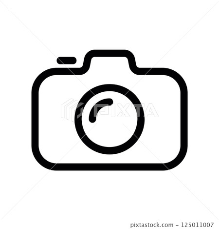 Simple Camera Outline Icon Photography Equipment Line Art Symbol 125011007