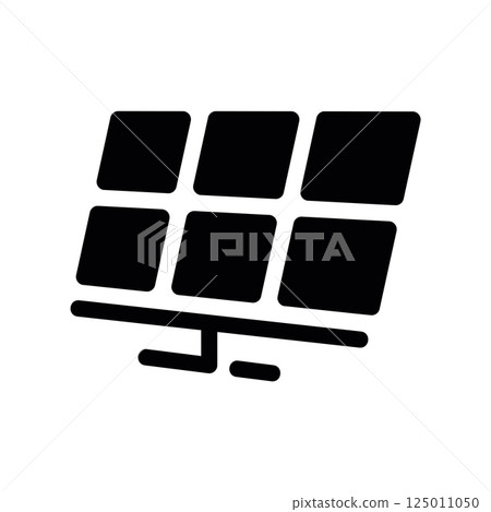 Angled View of Solar Panel Array Mounted for Optimal Sun Exposure 125011050