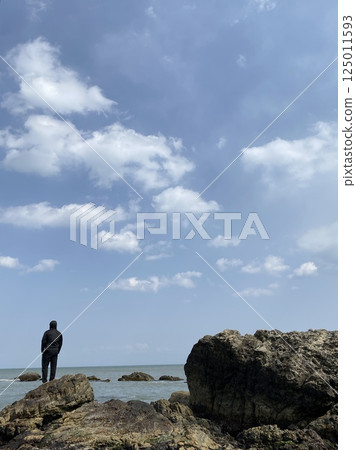 A Man Gazing at Sea 125011593