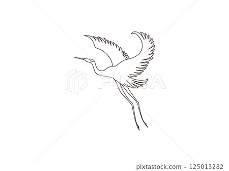 Crane line drawing 125013282
