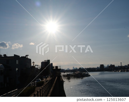 從橋樑看的日落 125013607