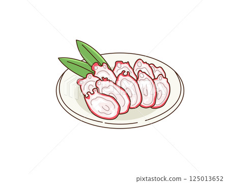 Illustration of vinegared octopus 125013652