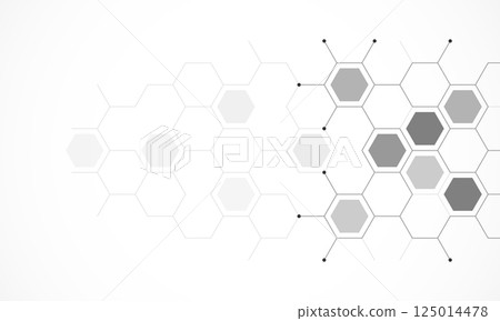 Abstract design element with geometric background of hexagons shape pattern 125014478