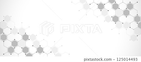 Abstract design element with geometric background of hexagons shape pattern Abstract design element with geometric background of hexagons shape pattern 125014493