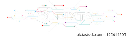Circuit board texture with communication technology concept. Creative vector illustration Circuit board texture with communication technology concept. Creative vector illustration 125014505