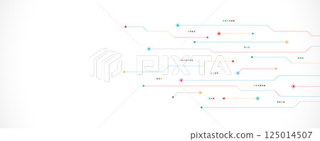Circuit board texture with communication technology concept. Creative vector illustration Circuit board texture with communication technology concept. Creative vector illustration 125014507