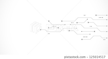 Circuit board texture with communication technology concept. Creative vector illustration 125014517