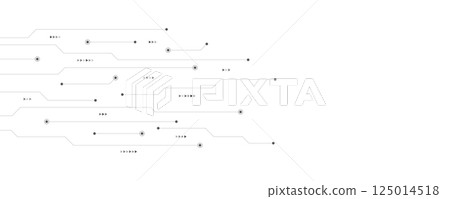 Circuit board texture with communication technology concept. Creative vector illustration 125014518
