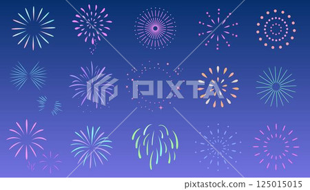 五彩繽紛的煙火插圖集 五彩繽紛的煙火插圖集 125015015