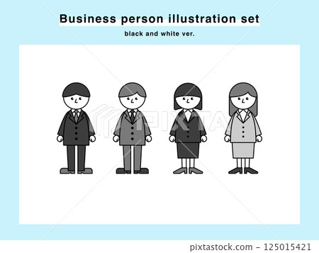 Illustration set of people in suits 03 125015421