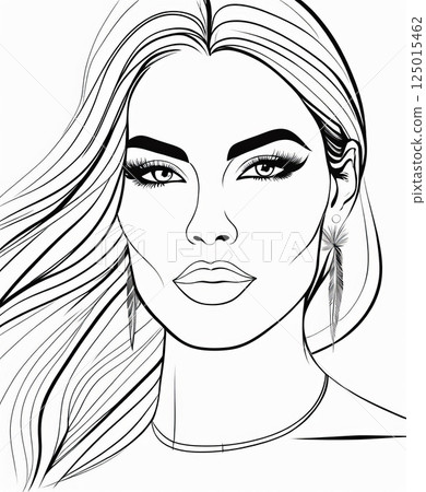 A drawing of a girl 125015462