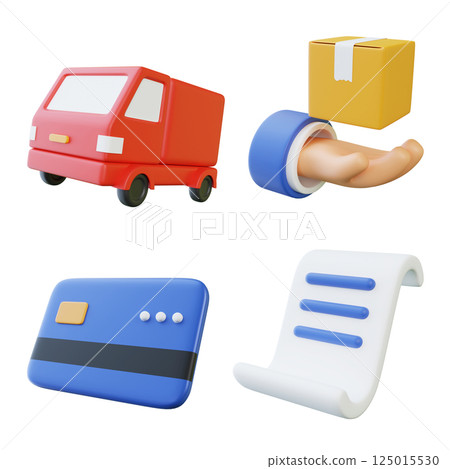 online shopping 3D icon set image online shopping 3D icon set image 125015530