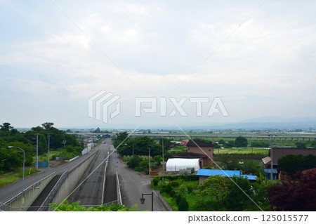 JR Hokkaido, Hakodate Main Line, local train window view from Hakodate Station to Onuma Station (cloudy sky in summer 2023) JR Hokkaido, Hakodate Main Line, local train window view from Hakodate Station to Onuma Station (cloudy sky in summer 2023) 125015577