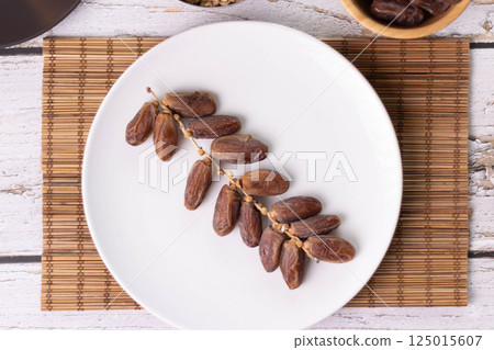 breakfast with dates and cereal breakfast with dates and cereal 125015607