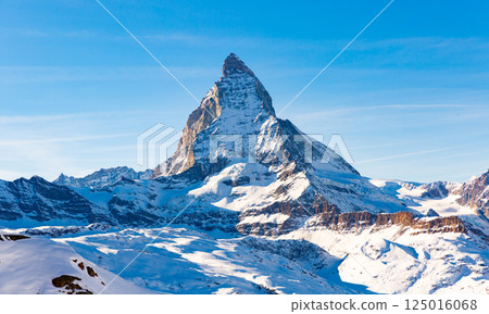 Matterhorn mountain in winter, Valais, Switzerland 125016068