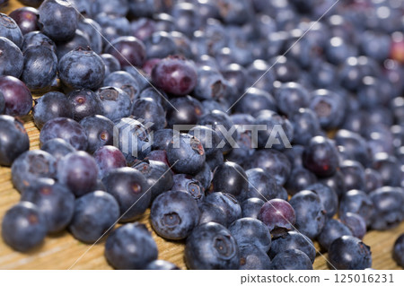 Close up of fresh blueberries 125016231