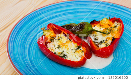 Bell pepper stuffed with brynza 125016300