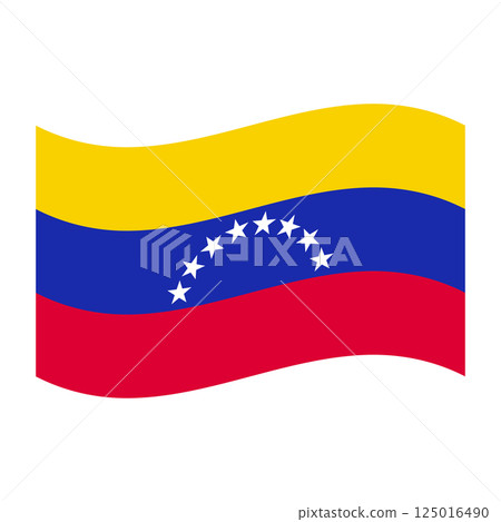 Waving Venezuela Flag National Symbol of Unity and Independence 125016490