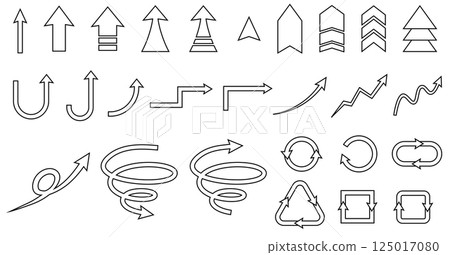 簡單箭頭向量素材集 125017080