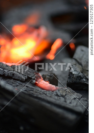 Charcoal, fire starter, flame Charcoal, fire starter, flame 125017305