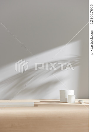 Morning Light and Natural Shadows in a Minimal Living Space. Morning Light and Natural Shadows in a Minimal Living Space. 125017606