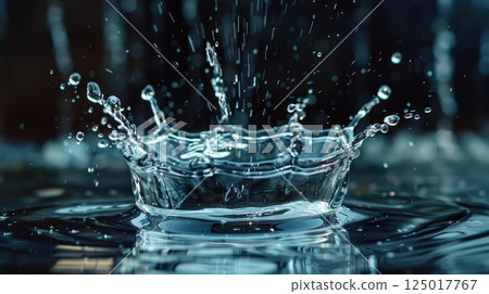 Liquid crown splash. Generative AI 125017767
