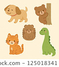 可愛的動物插圖集 125018341