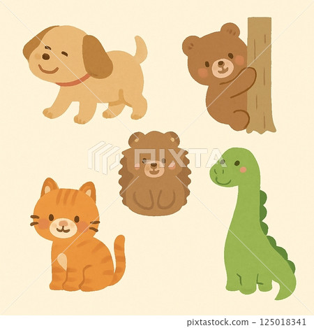 可愛的動物插圖集 可愛的動物插圖集 125018341