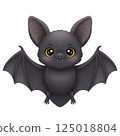 Simple and cute bat illustration 125018804