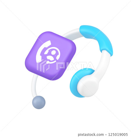 Customer support call center hotline feedback advice help service 3d icon realistic vector Customer support call center hotline feedback advice help service 3d icon realistic vector 125019005